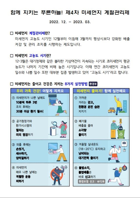 4. 김포시 내달까지 미세먼지 집중관리, 제4차 계절관리제 순항 .JPG