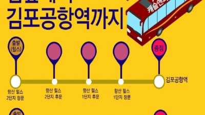 26일 김포~서울 버스전용차로 개통... 향산힐스‧캐파 출근 급행버스 운행 개시