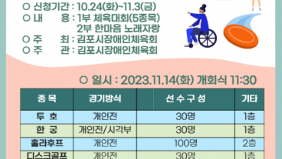 제14회 김포시 장애인생활체육대회 참가자 모집