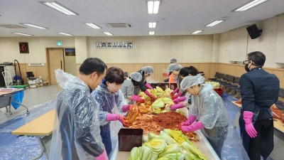 장기동지역사회보장협의체-한전MCS, 김장김치 150포기 담가 나눔 실천