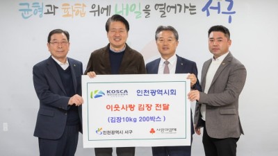 인천전문건설협회, 사랑의 김장 200박스 전달