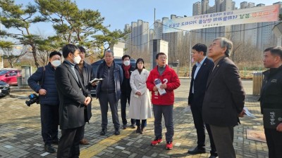 홍철호 김포을 후보, 화재 피해 솔터고 방문... 전방위적 지원 당부