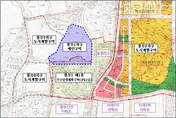 금일 1차 보도자료 풍무1지구 도시개발사업 사진 수정본 - 대상지 주변 개발사업 현황도(수정).jpg