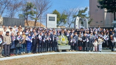 양촌읍 오라니장터 3.23 만세운동 기념식 열려