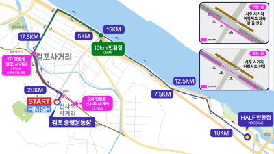 김포한강마라톤 주요구간 교통통제