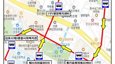 김포시, 서암어린이공원~행정복지센터 통진읍 순환 마을버스 노선 신설