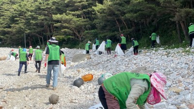 옹진군 대청면, 독박위 해변 환경정화행사 진행