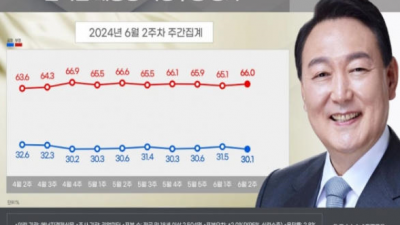 尹 대통령 지지율 30%... 50대 외 모든 연령대에서 하락