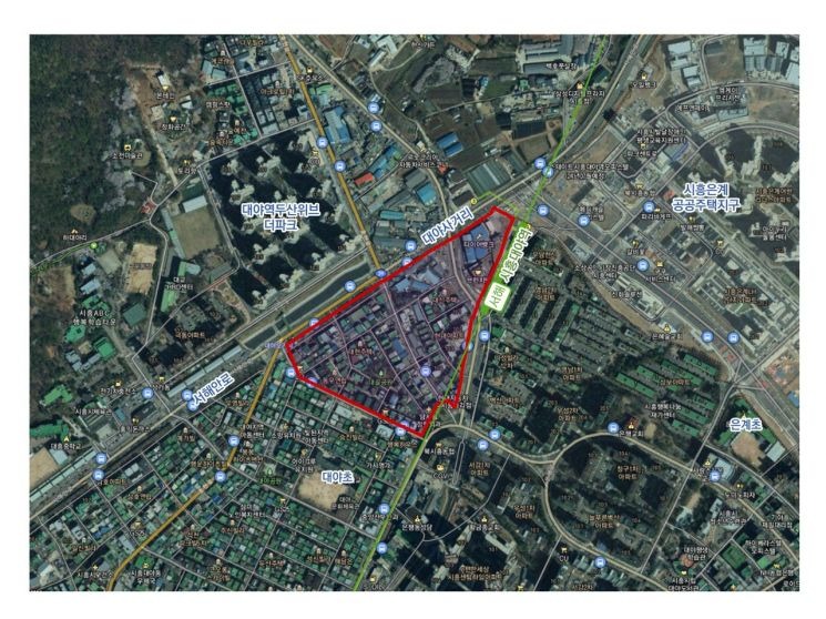‘도심 공공주택 복합사업’ 10차 후보지로 선정된 경기도 시흥시 시흥대야역 인근 구역도. 사진=국토교통부.jpg
