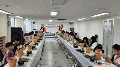 배소나, 다육아트로 다문화 가정 어린이들과 감성체험