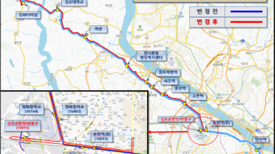 김포 시내버스 60-3번, 88번 종점 단축 및 변경