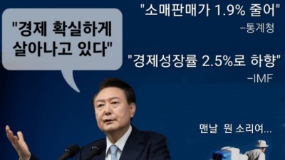 [만평] 어느 나라 대통령의 경제인식과 현실