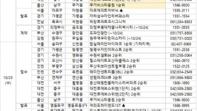 [분양 캘린더] 10월 넷째주... 8,191 가구