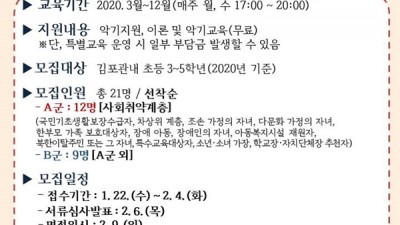 김포드림마루오케스트라 8기 신규단원 모집