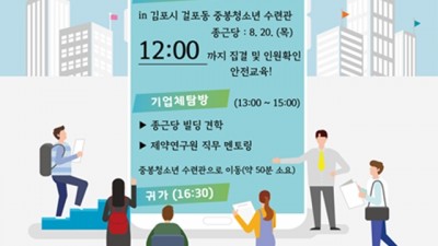 (재)김포시청소년재단 진로체험지원센터, 청소년 기업체탐방 실시