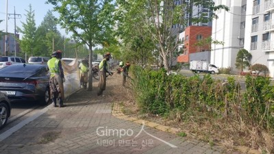 클린도시사업소 상반기 도로변 집중 환경정비 실시